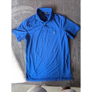 RLX Ralph Lauren Mens Royal Blue Performance Golf Polo Shirt Size M Embroidered